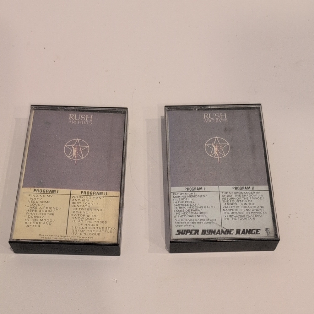 Rush Archives Cassette Tapes